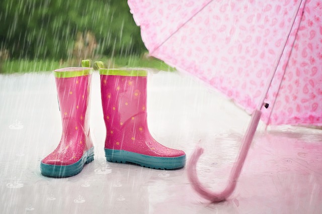 Summer rain with play outside