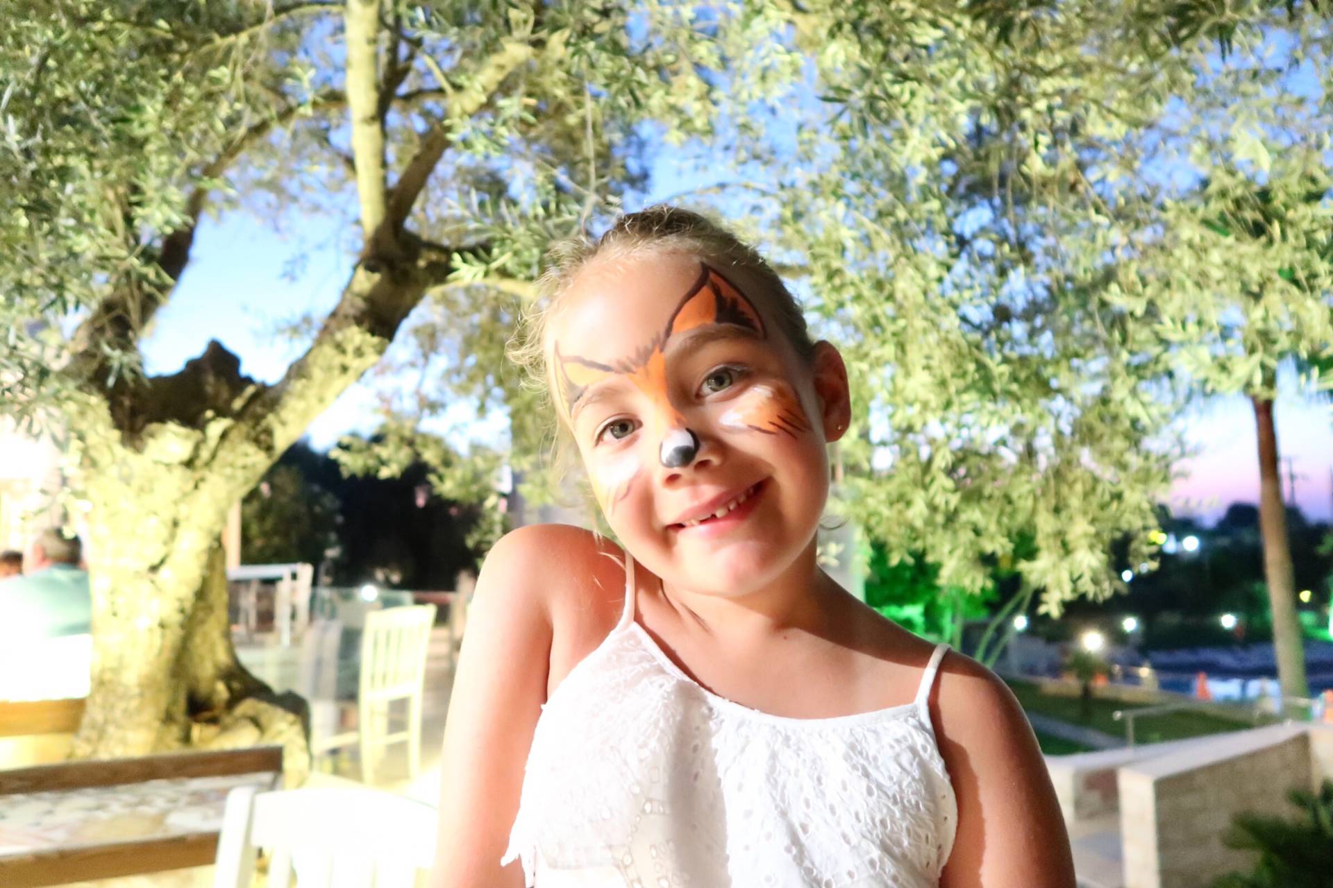 Girl with facepaint on