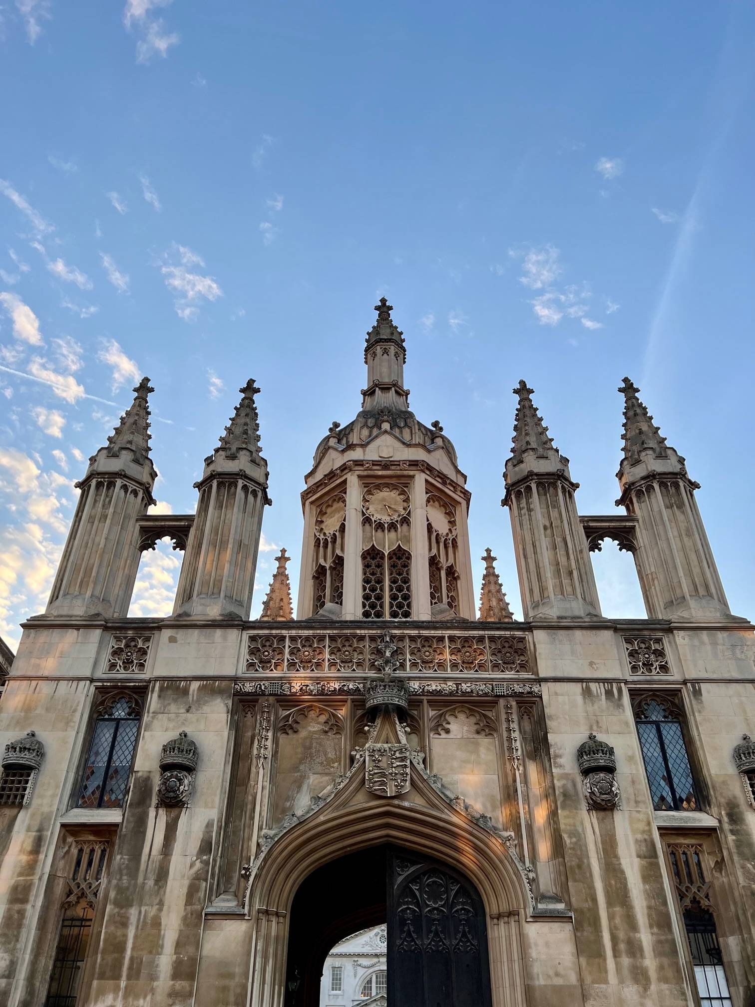 upshot of entrance to Kings College University of Cambridge