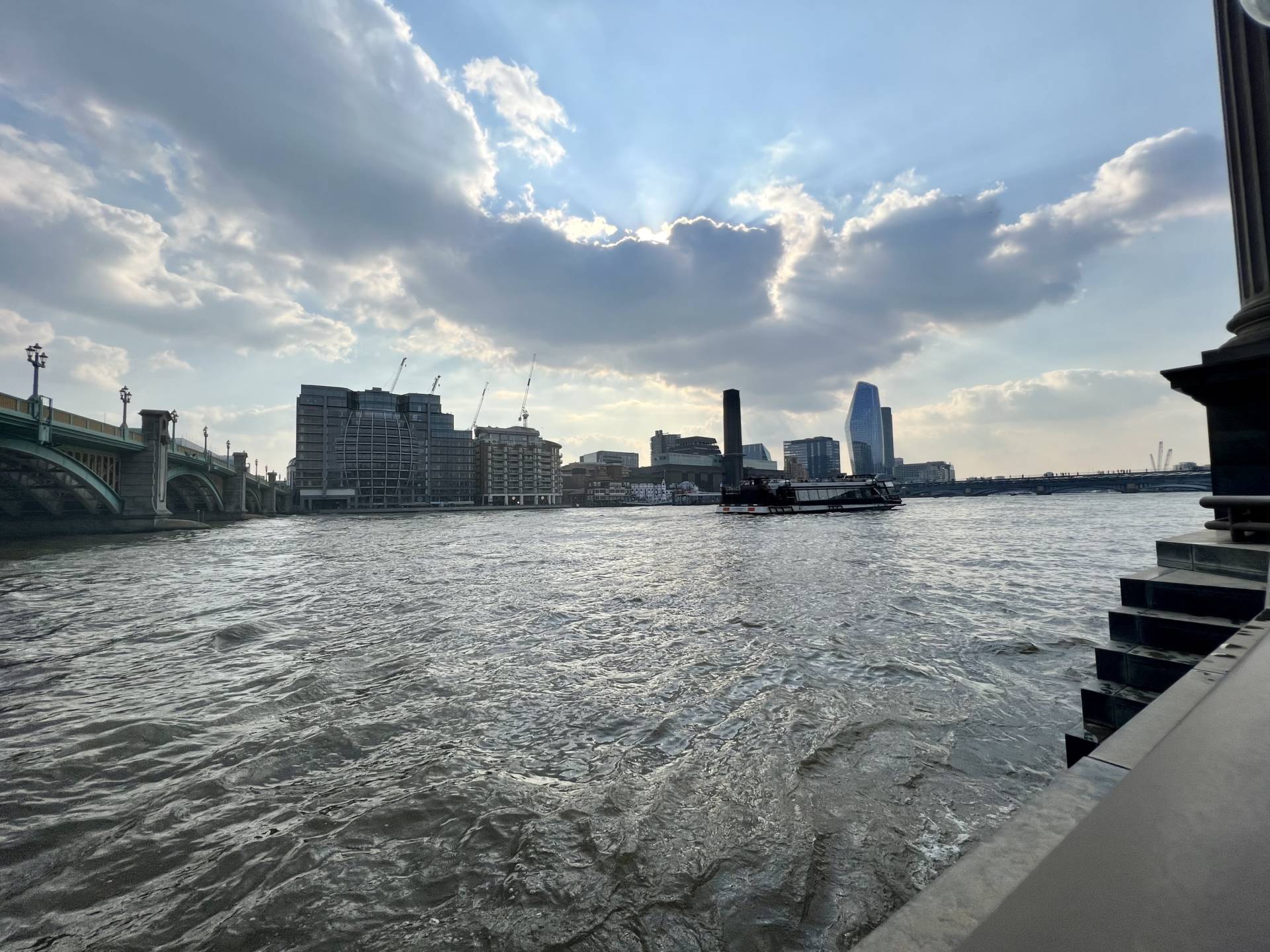View of southbank from North of the river Thames
