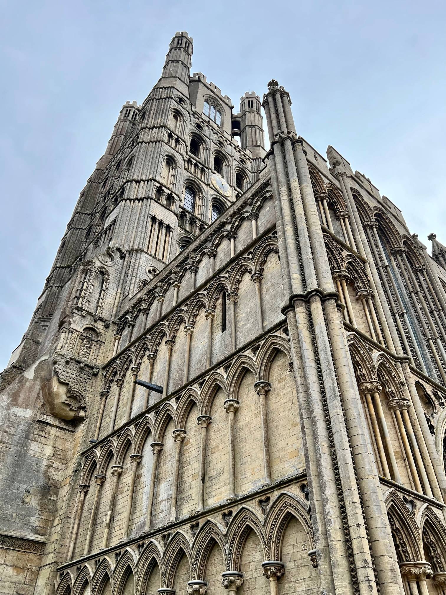 Exterior upshot of medieval cathedral