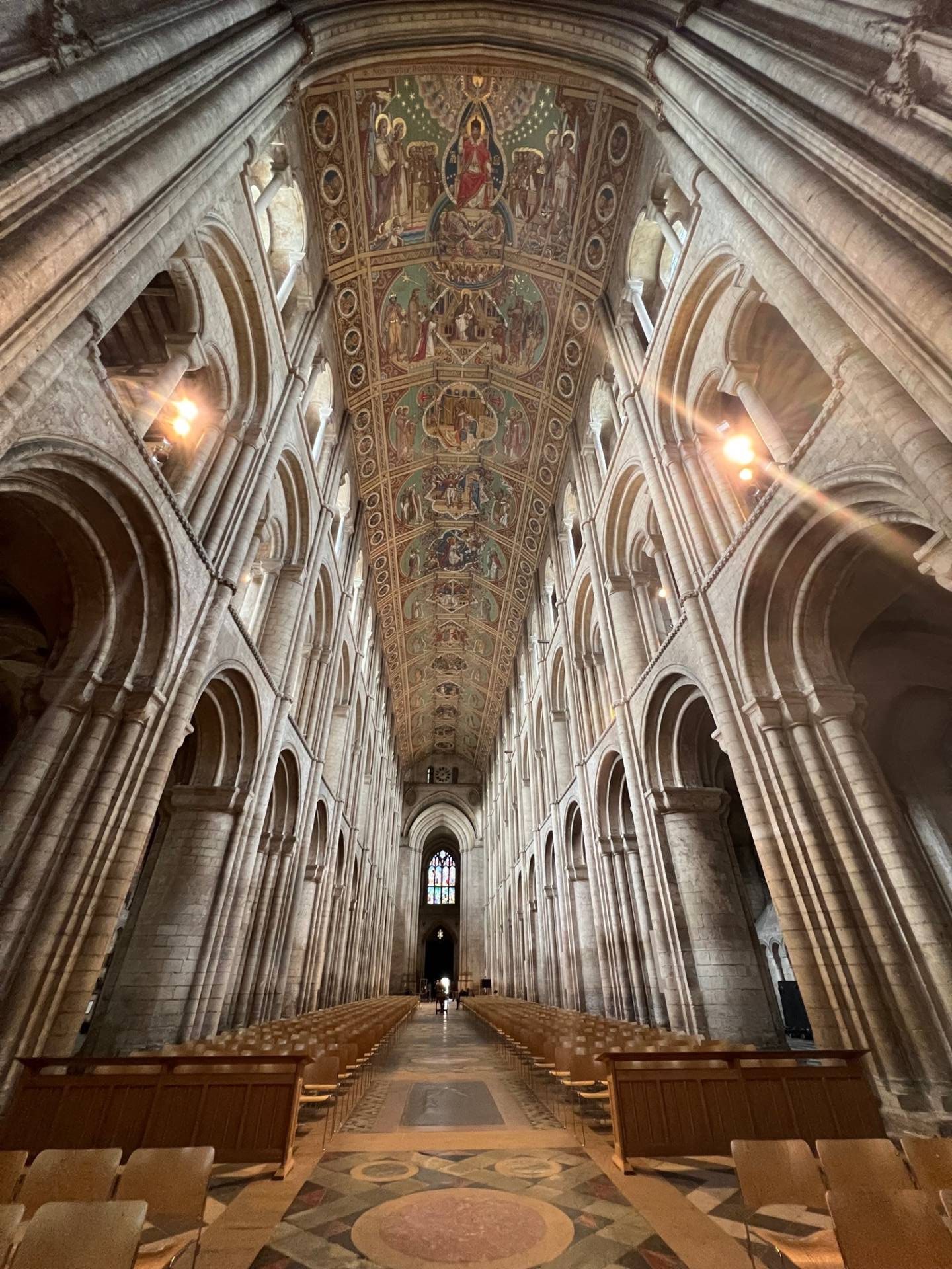 Up shot of a nave of a cathedral 